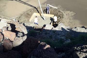 layas avanza en la ejecución del plan de rehabilitación del paseo marítimo de Telde/TA.