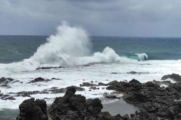 Oleaje en la costa de Telde/TA.
