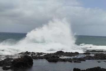 Oleaje en la costa de Telde/TA.