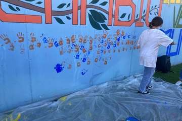 Mural en el parque urbano de La Barranquera-Telde/TA.