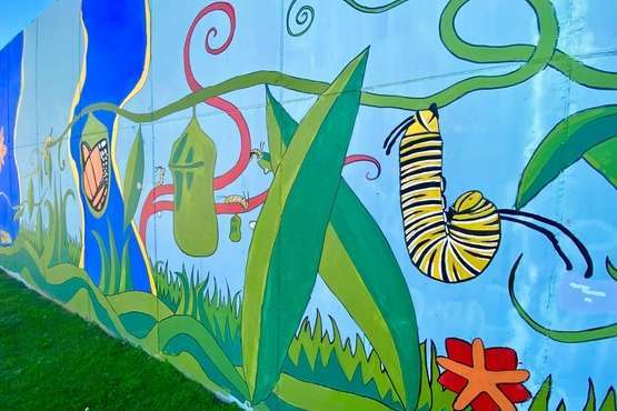 Mural en el parque urbano de La Barranquera-Telde/TA.