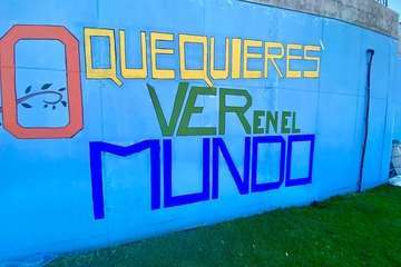 Mural en el parque urbano de La Barranquera-Telde/TA.