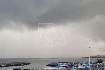 Las lluvias caídas en Telde provocan una cascada sobre la GC-1 e inundan el acceso a Tufia/TA, Antonio Alí y Jesús Ruiz Mesa.