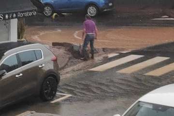 La lluvia regresa a Telde aunque de forma serena/TA.
