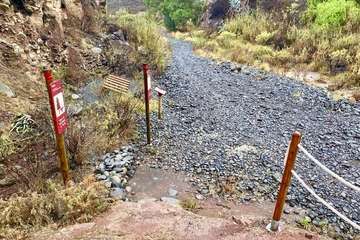 La escorrentía provocó daños al corredor paisajístico de Telde/TA.