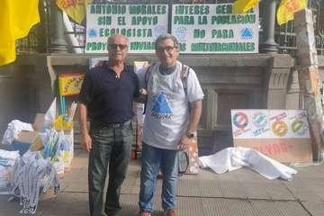 Protesta  en la capital grancanaria contra el proyecto del barranco de Arguineguín/Acfi Press y TA.