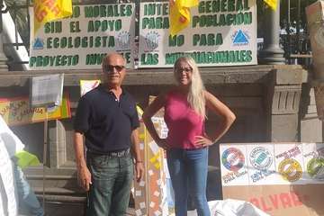 Protesta  en la capital grancanaria contra el proyecto del barranco de Arguineguín/Acfi Press y TA.