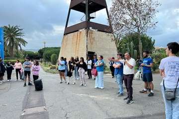  Un mural comunitario crea conciencia medioambiental desde el auditorio del parque de San Juan (Telde)/TA.