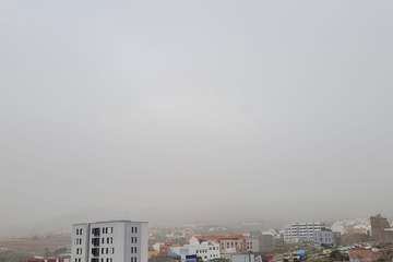  La calima ensombrece el cielo de Telde/Jesús Ruiz Mesa.