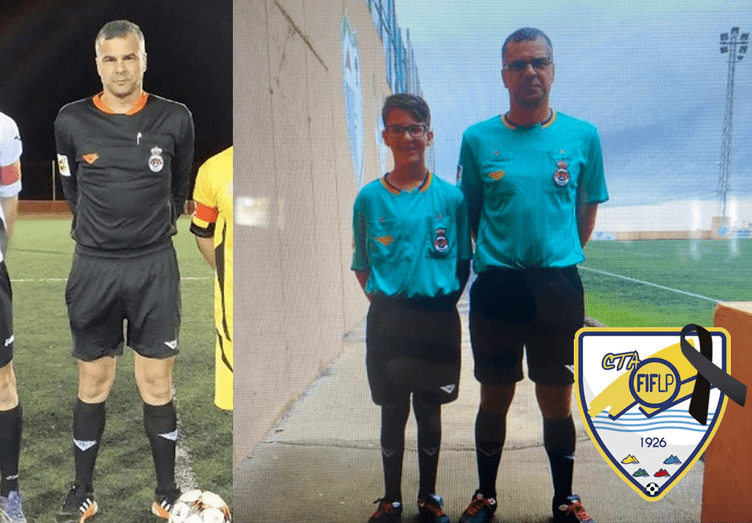 Imagen de José León Monzón y de este con su hijo, también árbitro del sureste de la Isla/TA.