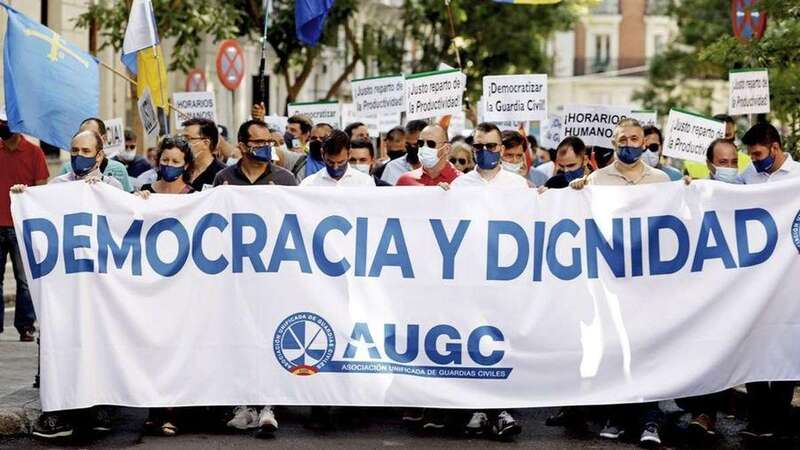 Protesta de la Guardia Civil/TA.