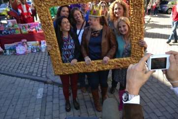 Castellano, ayer en San Gregorio, durante el acto oficial de la campaña de recogida de juguetes (Foto Daniel Ojeda)