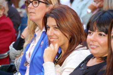 Imagen de archivo de Carmen Hernández, presidenta de NC en Telde, en el acto del pregón de San Juan 2013 (TA)