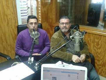 Los socialistas Gregorio Viera y Alejandro Ramos en Radio Faycan (TA)