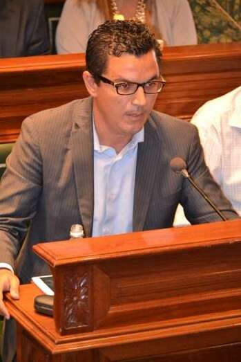 Pablo Rodríguez, en un Pleno de Telde (Foto Daniel Ojeda)