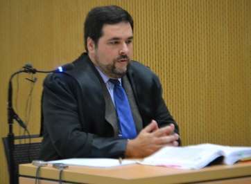 Francisco Benítez Cambreleng, esta mañana durante su comparencia (Foto TA)