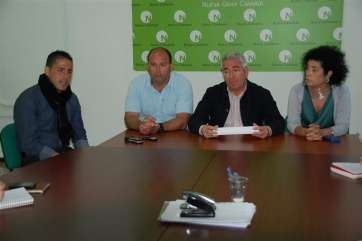 Rueda de prensa en las que hicieron declaraciones que motivaron la denuncia de la alcaldesa (Foto TA)