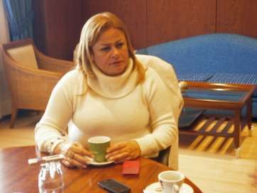 La alcaldesa Mari Carmen Castellano, en una imagen de esta mañana en su despacho (Foto TA)