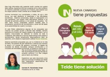 Folleto que reparte NC de Telde sobre el IBI Foto TA)