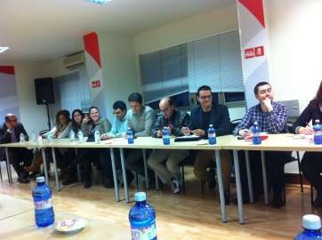 Reunión con el secretario de Organización de la Ejecutiva Federal del PSOE (Foto TA)