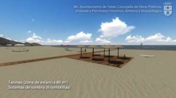 Captura de pantalla del vídeo donde se puede ver la tarima de 80 metros cuadrados (Foto TA)
