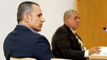 Mena, al fondo, y Pedro Pablo Santana, hoy en el juicio del Caso Europa (Foto CanariasAhora.es)