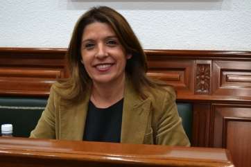 La concejala y diputada nacionalista, en el Pleno de este viernes (Foto Daniel Ojeda)