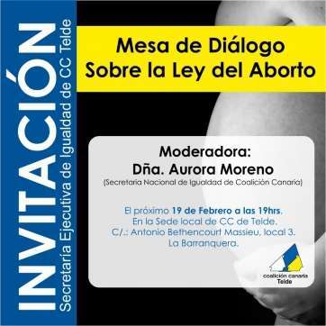 Cartel de la mesa de diálogo (Foto TA)