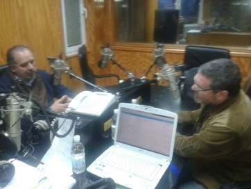 Juan Martel y Gregorio Viera durante la tertualia en Radio Faycan (Foto TA)