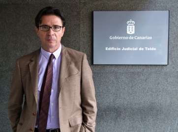 Pedro Herrera, esta mañana en los juzgados de Telde (Foto Daniel Ojeda)