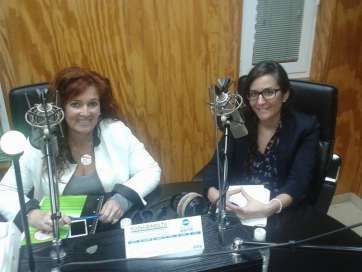 Mari Carmen Umpiérrez y Natalia Santana en Radio Faycan (Foto TA)