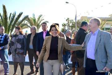 Carmen Hernández, el pasado sábado en un acto en Jinámar (Foto Antonio Alí)