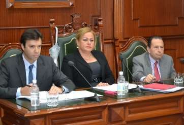 Mari Carmen Castellano, alcaldesa de Telde, en un Pleno reciente (Foto Daniel Ojeda)