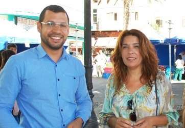 Carmen Hernández, líder de NC, y Efraín Gómez, asesor de CC (Foto TA)