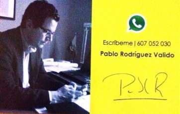 Tarjeta de visita distribuida por Pablo Rodríguez