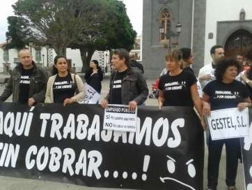 Imagen de archivo de una protesta de los trabajadores de Gestel (Foto TA)