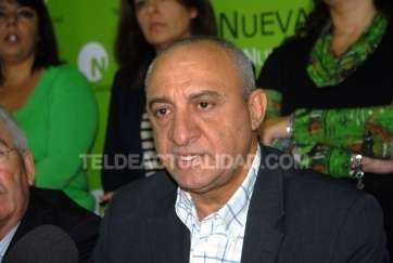 Ildefonso Jiménez, en la rueda de prensa en al que anunció su dimisión (Foto TA)