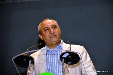 Ildefonso Jiménez durante el acto de su partido este jueves (Foto Antonio Alí)