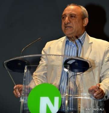 Ildefonso Jiménez, este jueves en el acto de Nueva Canarias (Foto Antonio Alí)