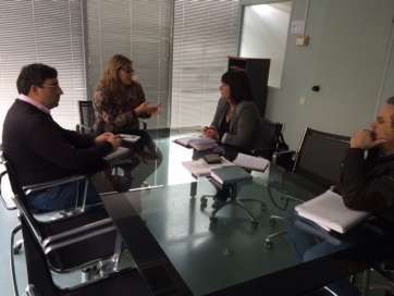 Cabrera durante la reunión con Muñoz (Foto TA)