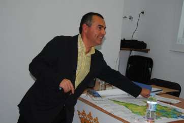 Álvaro Monzón, en un momento de la charla (Foto TA)