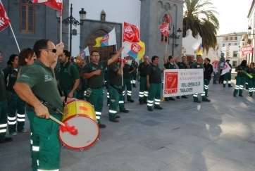 Imagen de archivo de una protesta de Parques y Jardines (Foto TA)