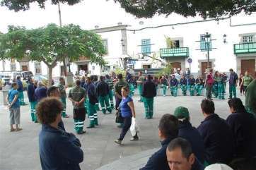 Imagen de archivo de una protesta de Parques y Jardines (Foto TA)
