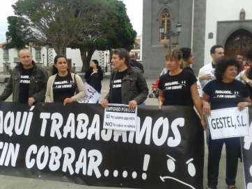 Imagen de archivo de una protesta de trabajadores de Gestel (Foto TA)