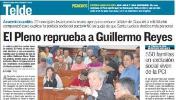 C7 titula a cinco columnas la reprobación de Reyes (Foto TA)