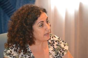 Ana Kurson durante una visita a Telde (Foto TA)