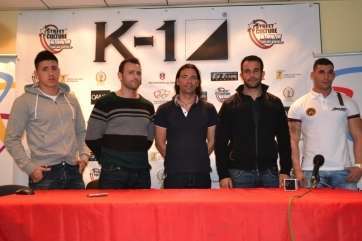 Momento de la presentación del evento K-1 que ha motivado que se rescindiera el acuerdo (Foto TA)