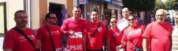 Socialistas en la calle peatonal de Los Llanos de Telde (Foto Antonio Alí)