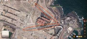 Zona donde se han instalado nuevas luminarias en Taliarte (Foto TA)