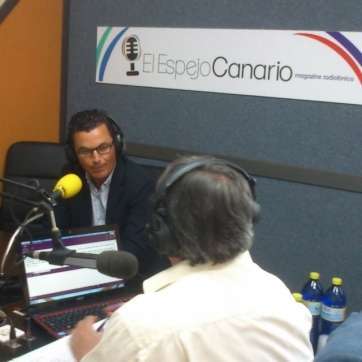 Pablo Rodríguez, este jueves, durante la entrevista en El espejo canario (Foto TA